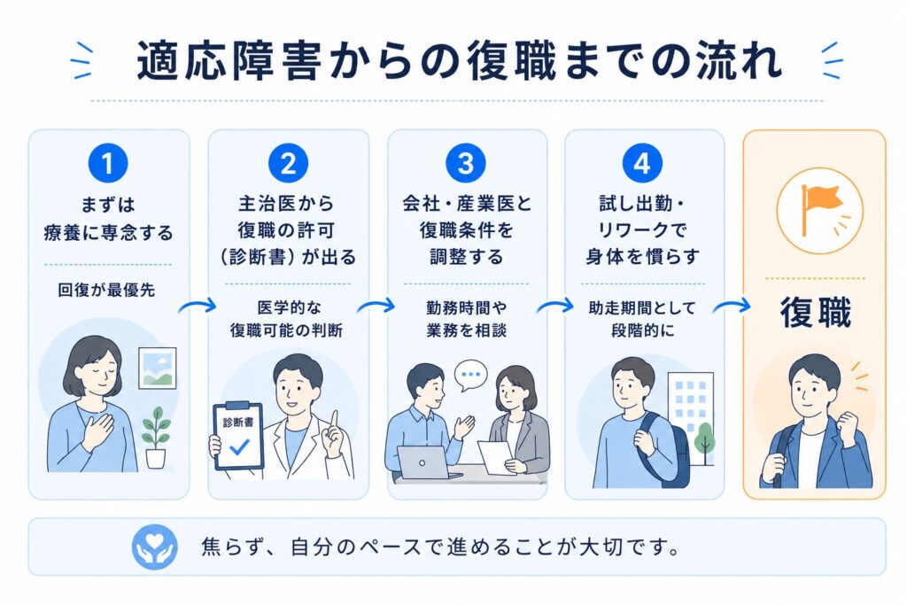 適応障害からの復職までの流れ