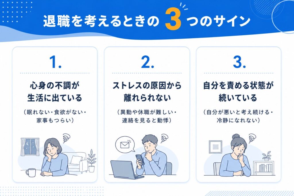 退職を考えるときの3つのサイン